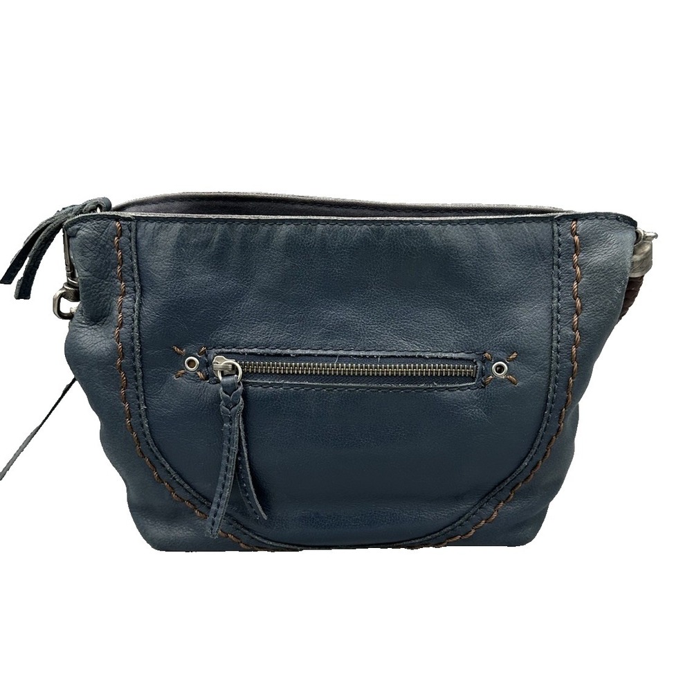 The Sak Black Leather Demi Shoulder Bag Braided Strap Intricate metal design